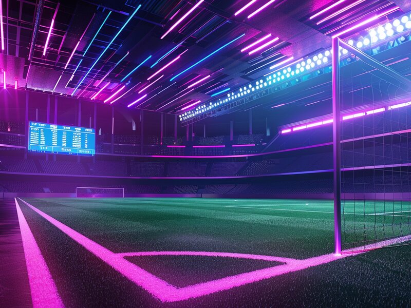 Estádio de futebol com odds de apostas