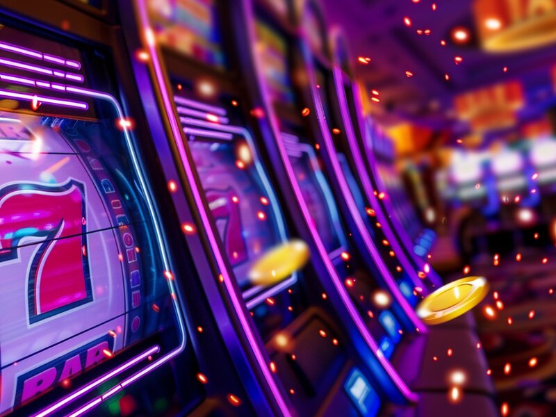 Slots e caça-níqueis coloridos